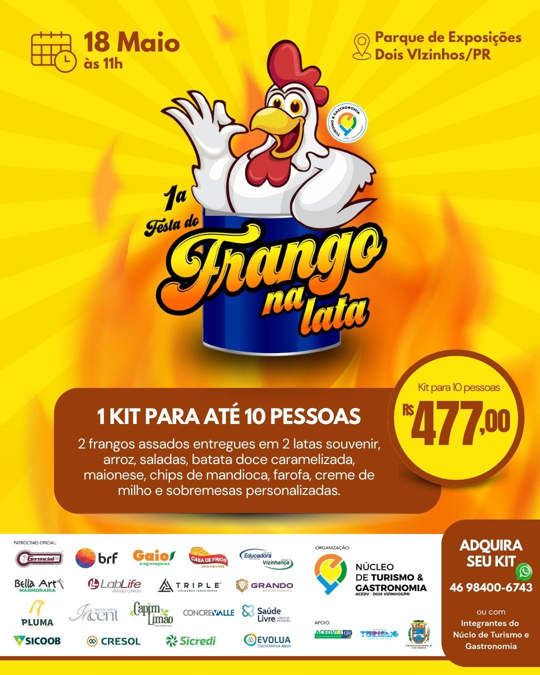 NESTE DOMINGO TEM FRANGO NA LATA!