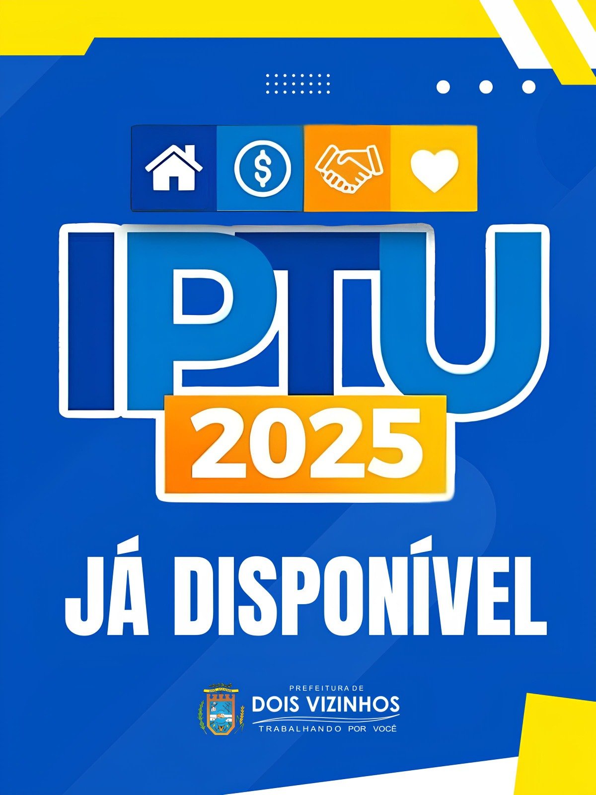IPTU 2025 VENCE NESTA QUINTA-FEIRA EM DOIS VIZINHOS