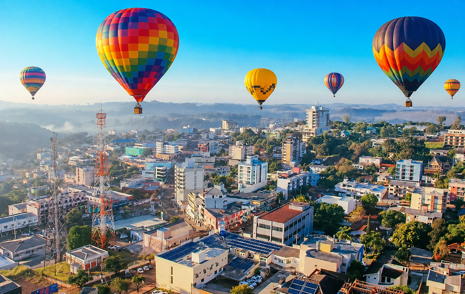 DOIS VIZINHOS VIVE UM FIM DE SEMANA HISTÓRICO COM TURISMO, GASTRONOMIA E BALÕES COLORINDO O CÉU DA CIDADE